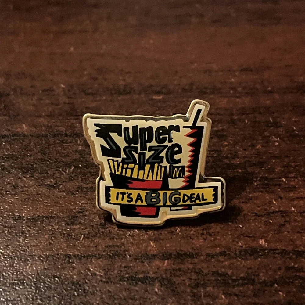 McDonald's Super Size It's A Big Deal Employee Lapel Hat Pin‎